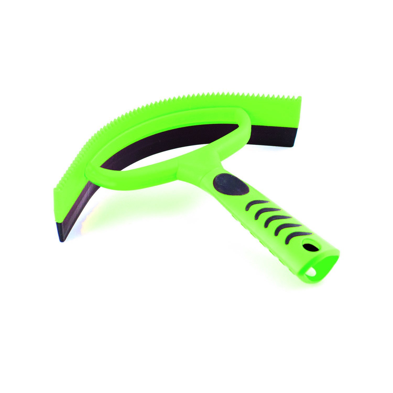 Plastic Curved Sweat Scraper with Handle - Green