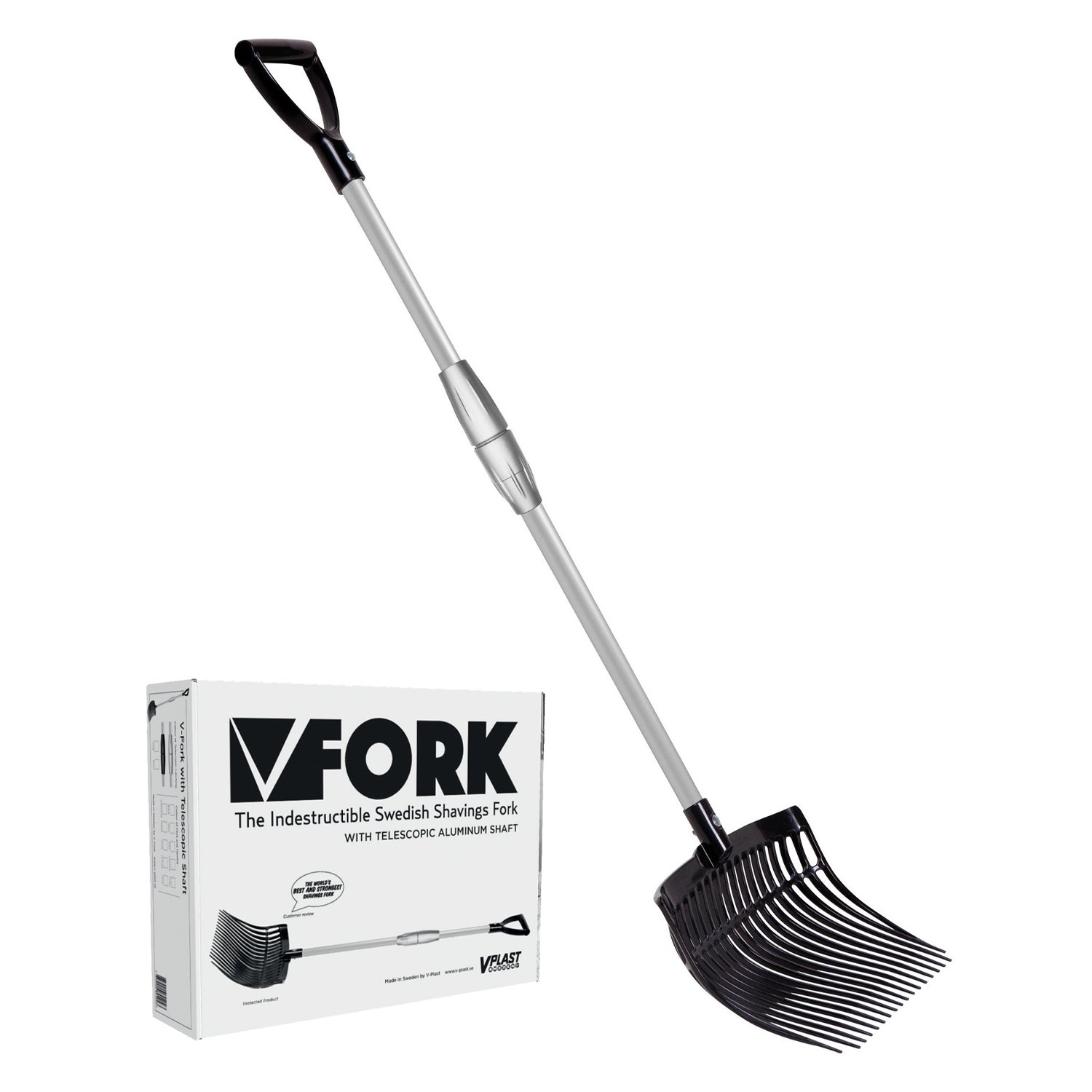 V-Plast Fork + Telescopic Aluminum Handle