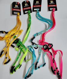 Yellow Nylon Cat Leash Harness 10mm*120cm VMT-19