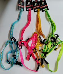 Pink Nylon Cat Leash Harness 15mm*120cm VMT-20