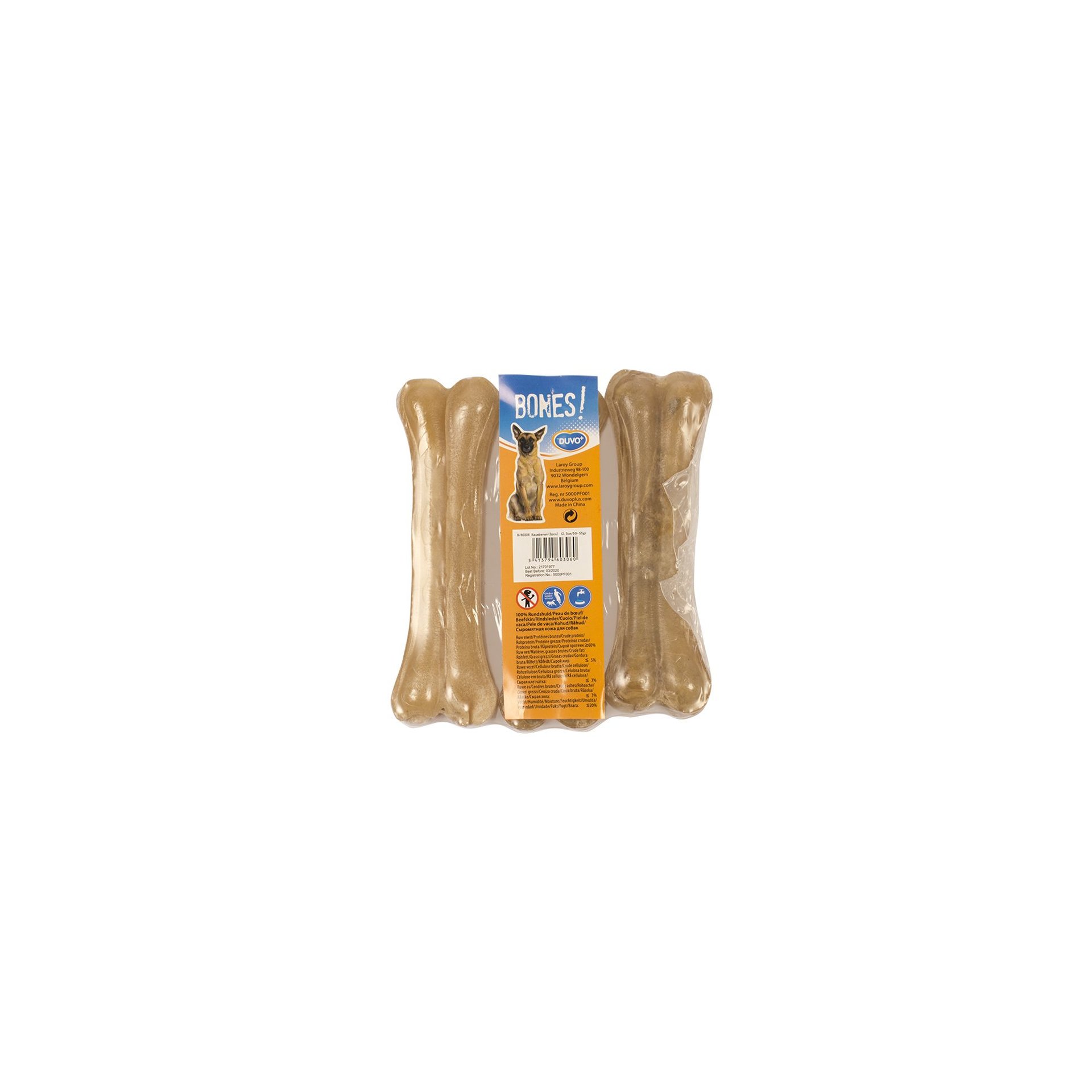 Duvo Bone Rawhide (3pc - 12.5cm)