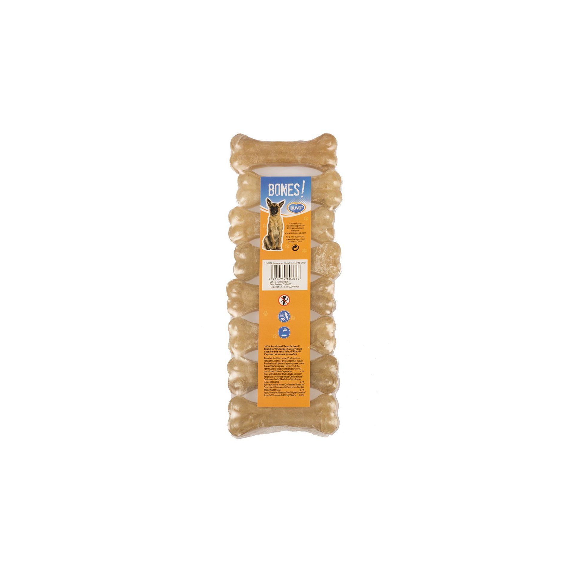 Duvo Bone Rawhide (8pc - 7.5cm)