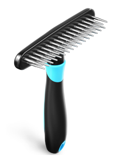 Blue Double Row Rake Comb