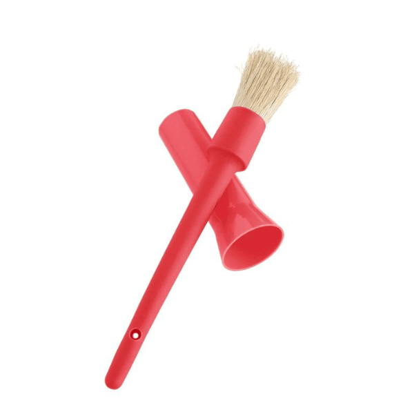 Dressing Hoof Brush with Cap - Red