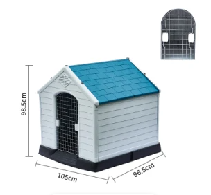 Dog House With Metal Door 105cm*96.5cm*98.5cm