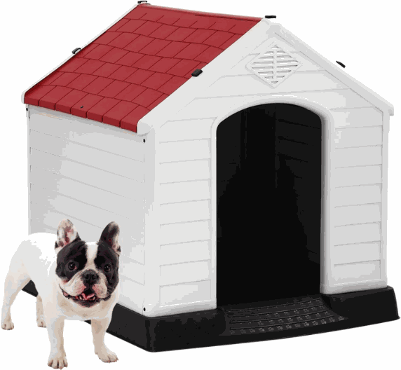 Dog House With Metal Door 110cm*123cm*114cm