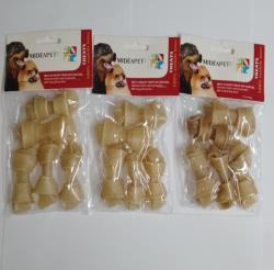 Rawhide Roll Beige 2.5 inches, 5pcs/bag