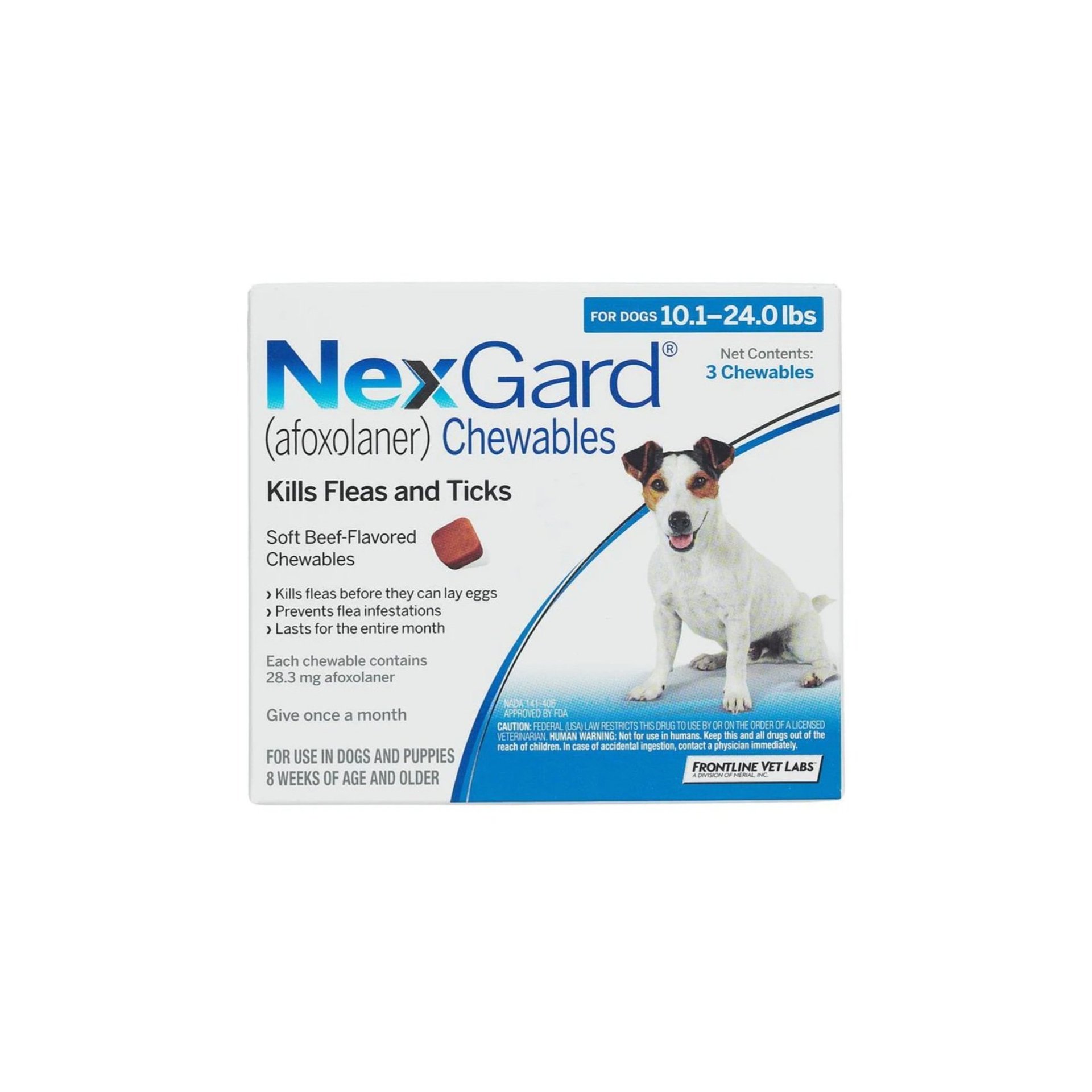 NexGard Single Chewable Tablet for Dogs 4.5-11 Kg