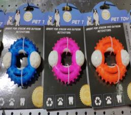 Round Orange Chew Toy for Cats and Dogs