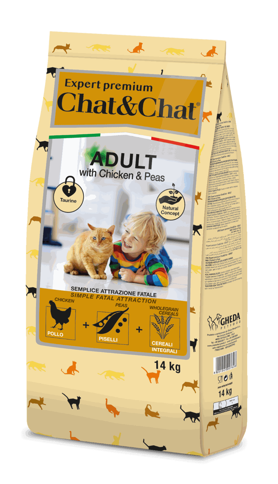 Chat & Chat Expert Adult with chicken and peas 14kg