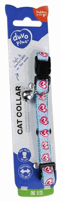 Duvo Blue Cat Collar Hearts (20-30cm/10mm)