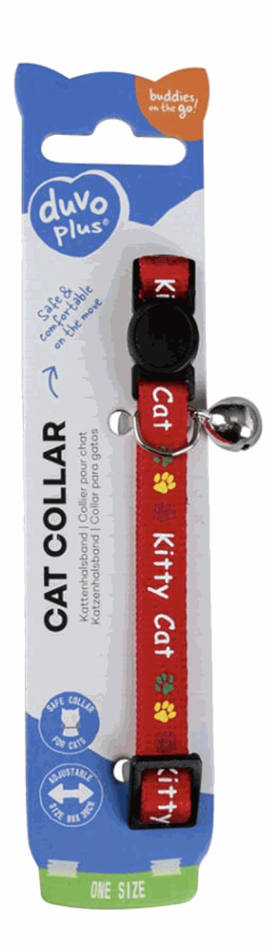 Duvo Red Kitty Cat Collar (20-30cm / 10mm)