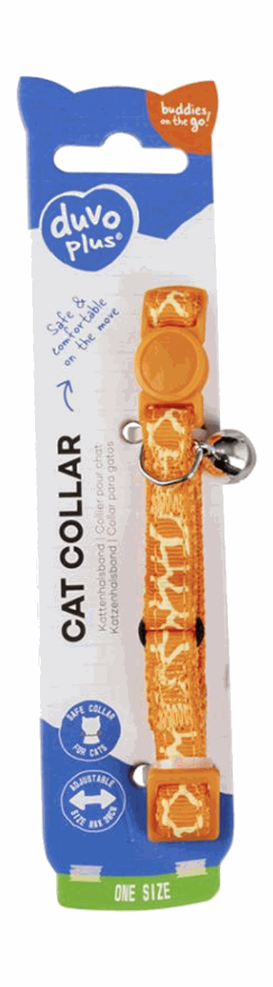 Duvo Orange Cat Collar Python (20-30cm / 10mm)