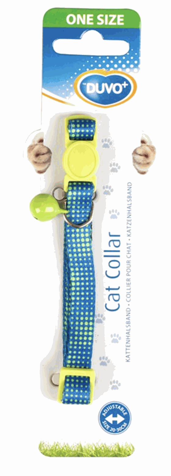 Duvo Blue Cat Retro Dots Collar (20-30cm / 10mm)