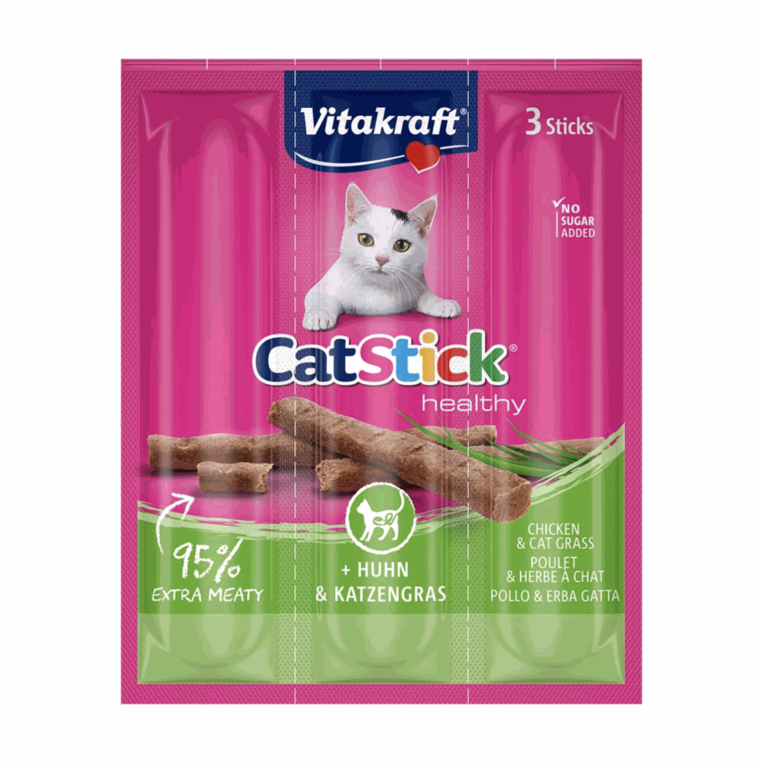 Chicken & Cat Grass - Stick Mini – Vitakraft (3 x 6g)