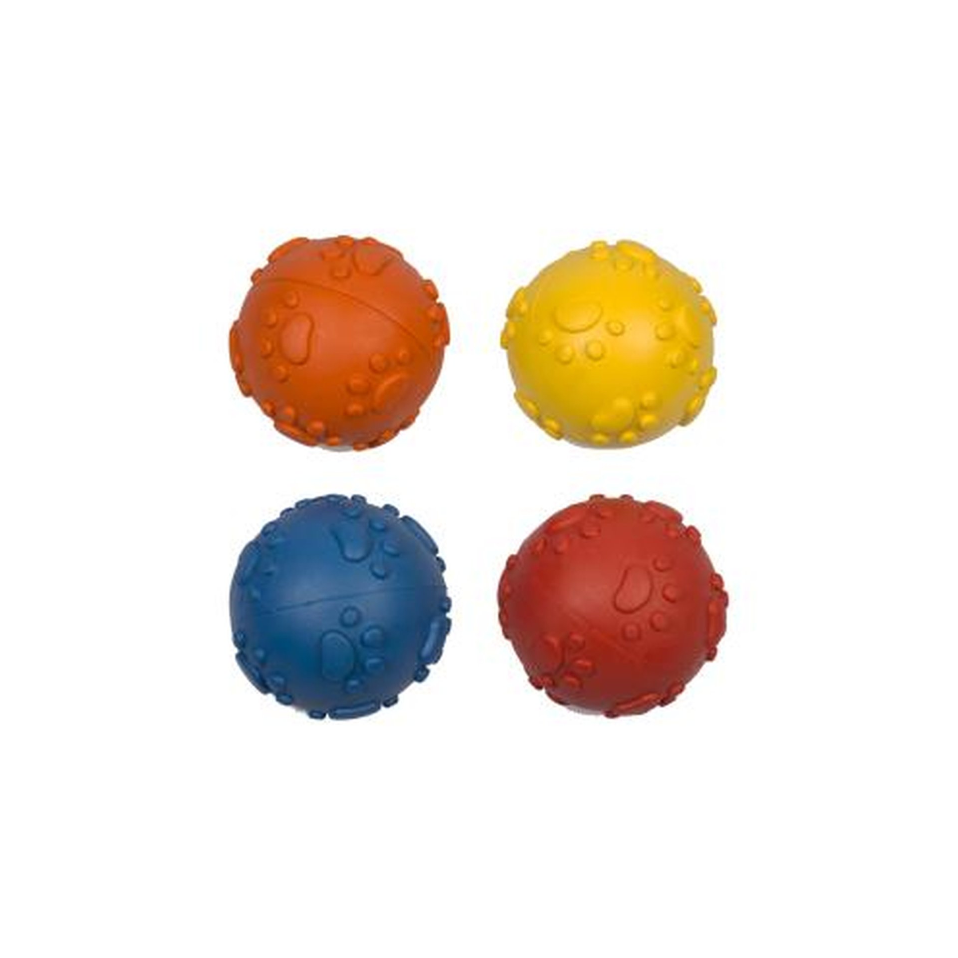 Yellow Rubber Ball with Paws
