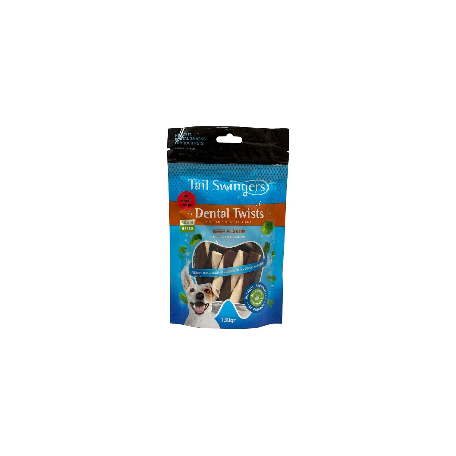 Beef - Mini Dental Twists – Tail Swingers (130g)