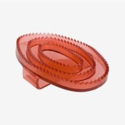 Red Horze Flexible Transparent Curry Comb – Small Size