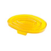 Yellow Horze Flexible Transparent Curry Comb – Small Size