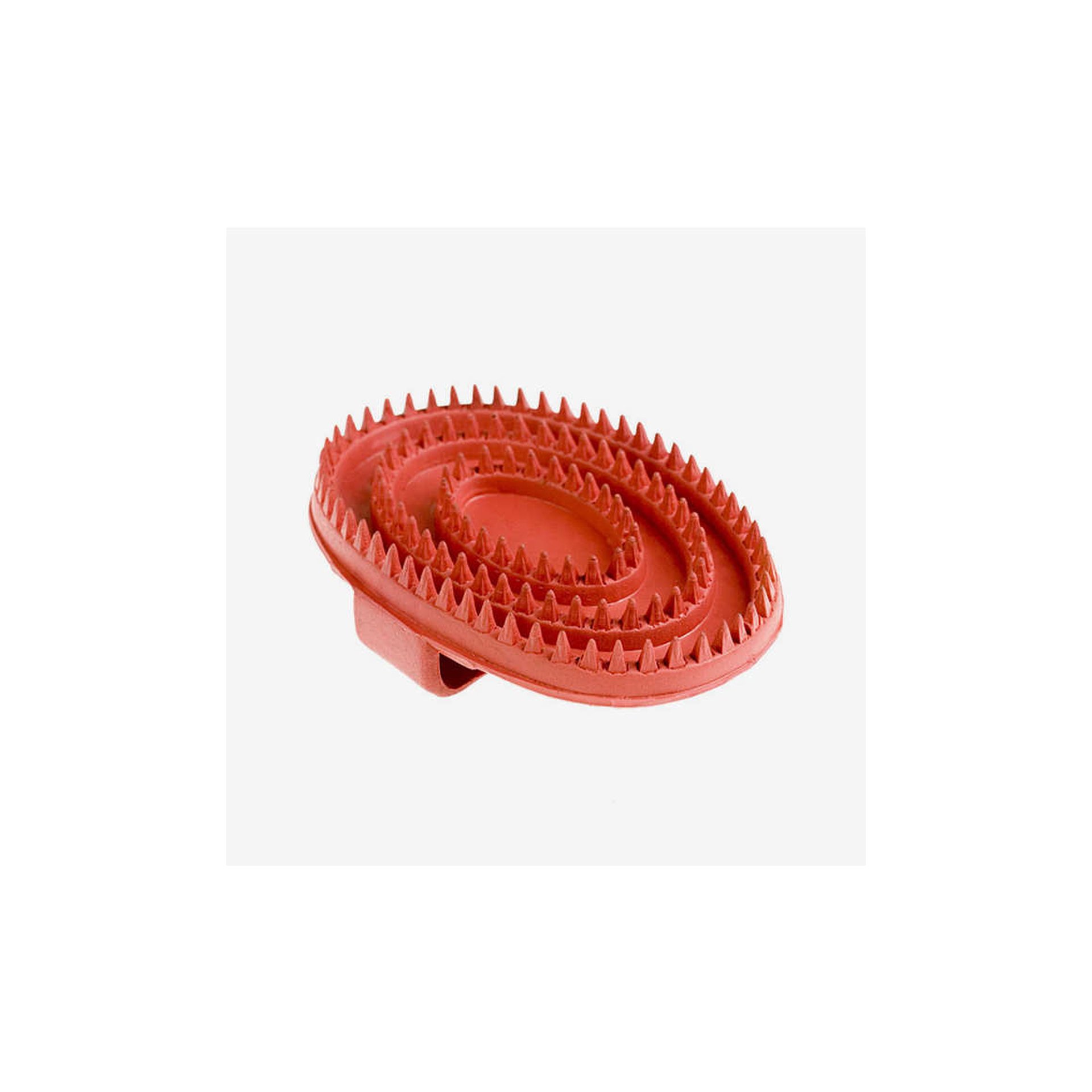 Red Horze Rubber Curry Comb – Small Size