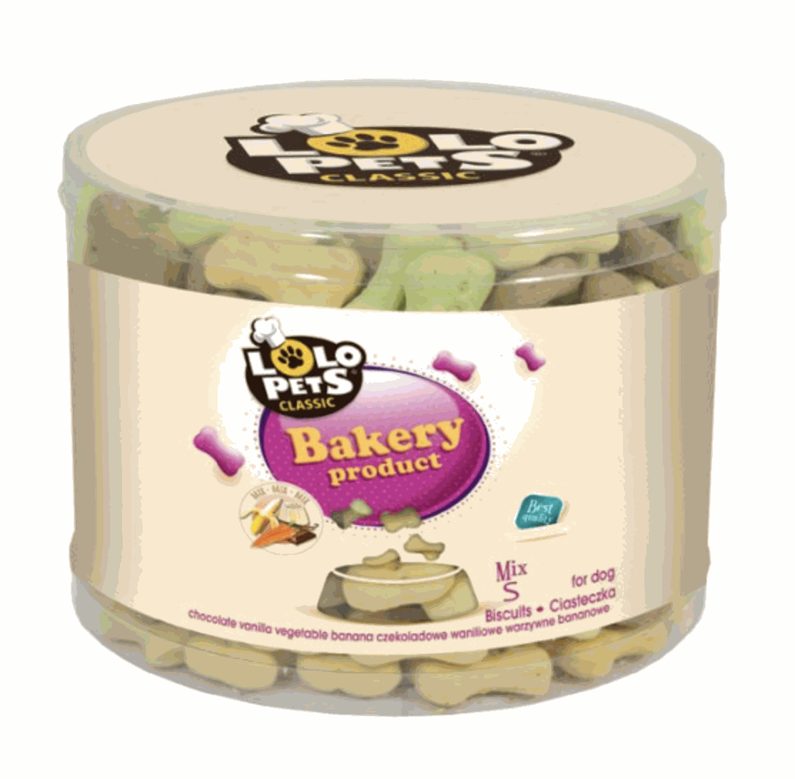 Lolo Pets Dog Biscuits Bones Size L Jar (500g)