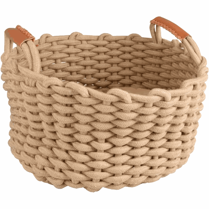 Flamingo Cat Basket Enya Round Beige and Light Beige (34*18cm)