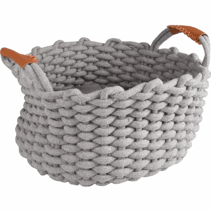 Flamingo Cat Basket Enya Round Grey and Light Grey (34*18cm)