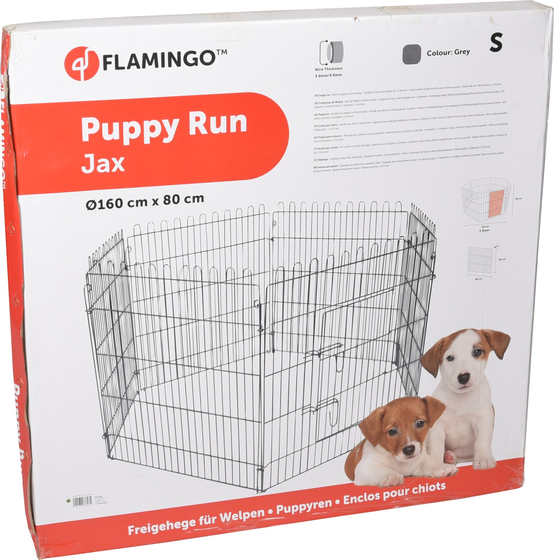 Flamingo Puppy Run Jax Silver (160cm*80cm)