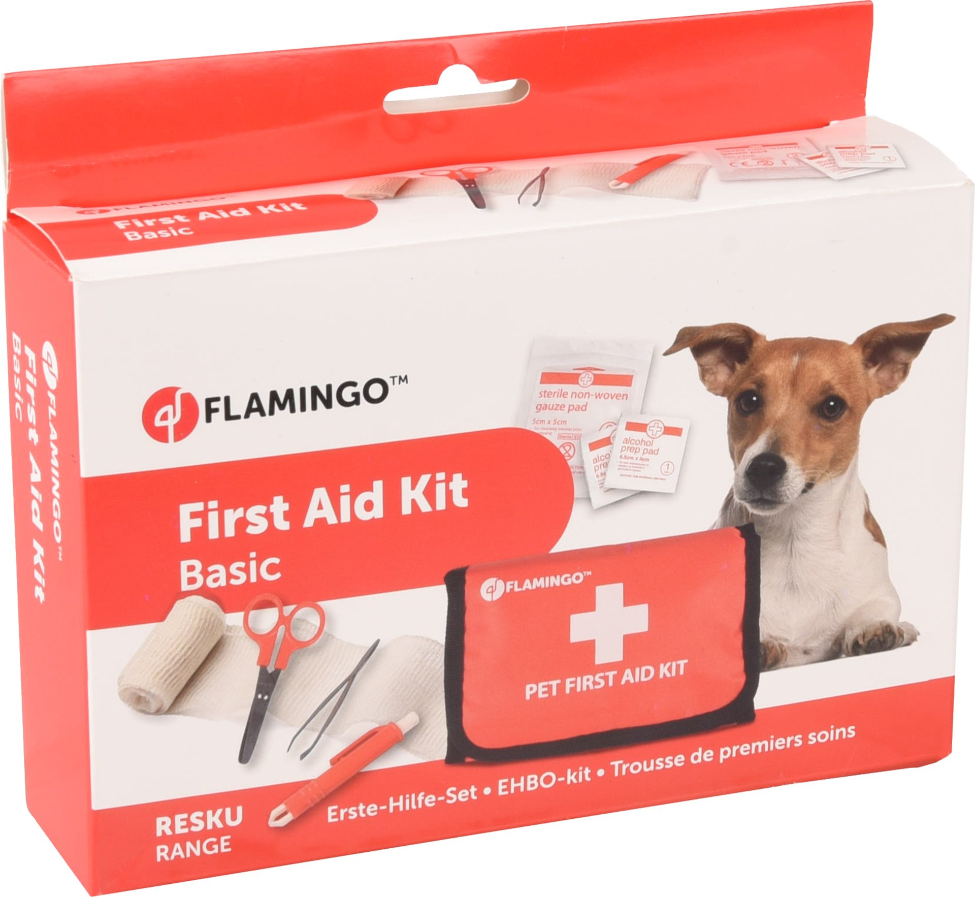 Flamingo Dogs First Aid Kit Basic Red Set (18*12*4cm)
