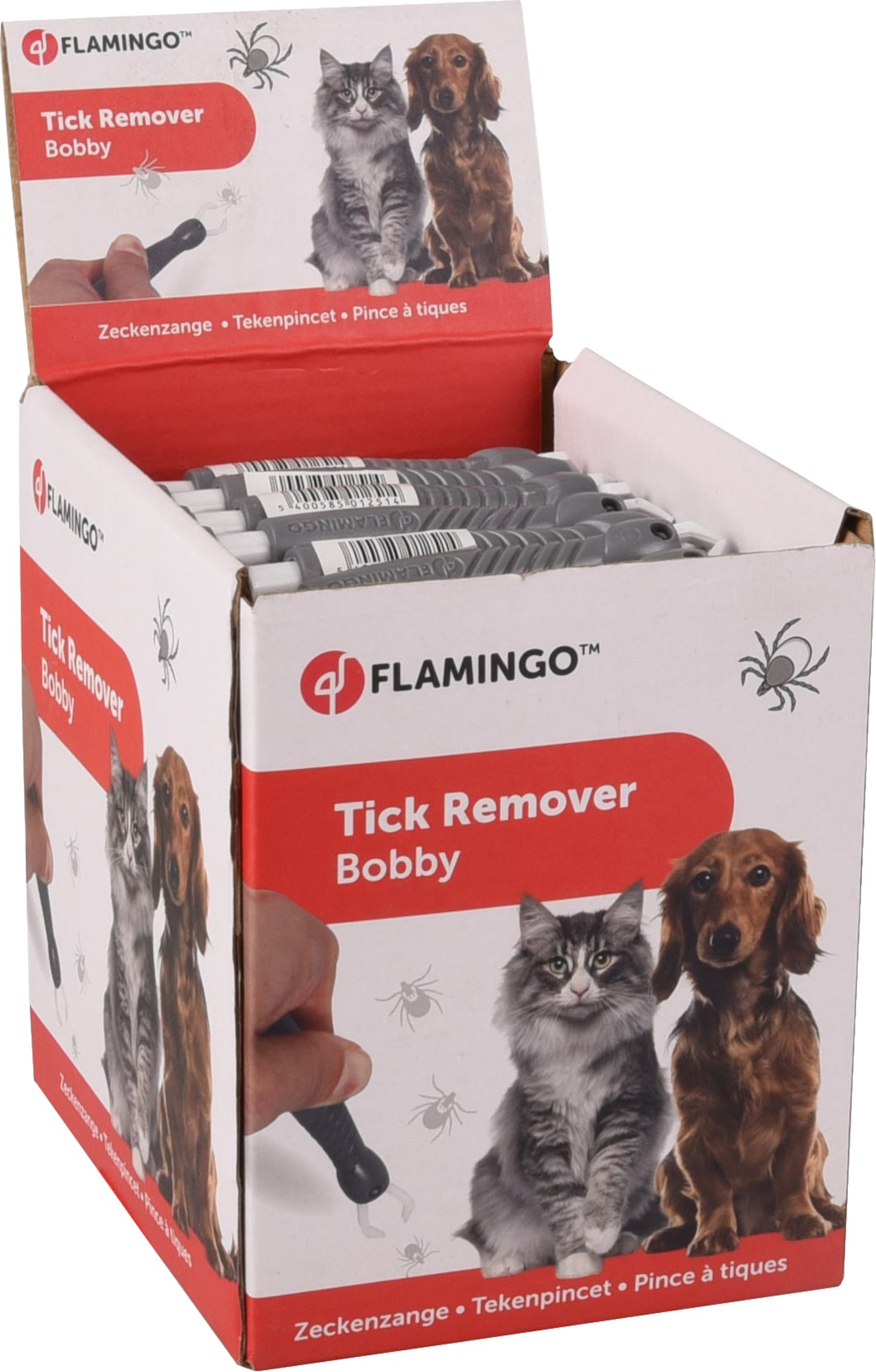 Flamingo Tick Remover Bobby (L:9.8cm- W:1.4cm- H:1.4cm)