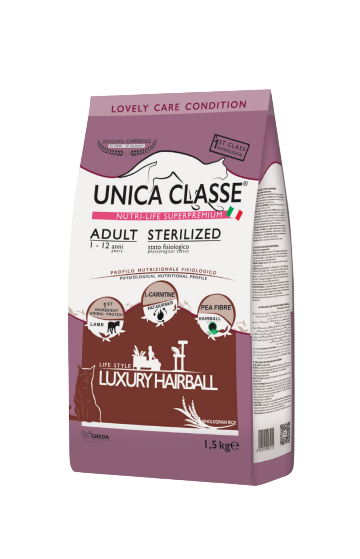 Unica Classe Adult Sterilized Hairball Dry Lamb 10kg