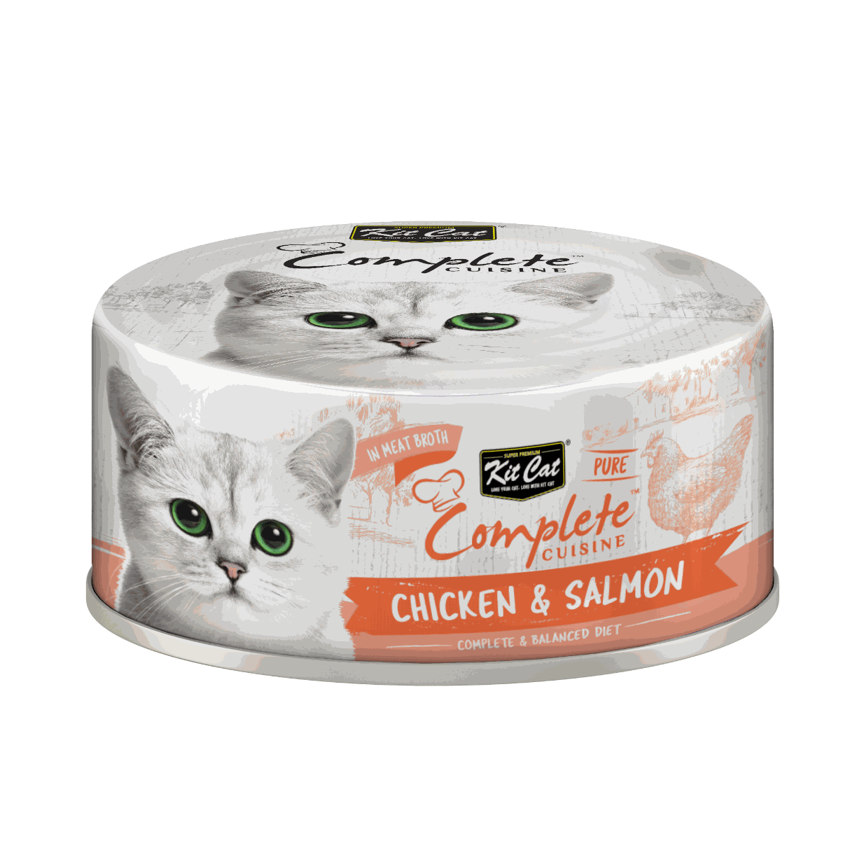 Kit Cat Complete Cuisine Chicken & Salmon 70g