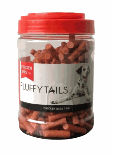 Fluffy Tails Chicken Bars Thin 500g