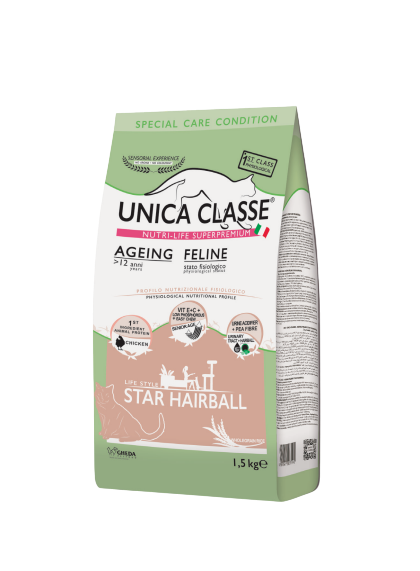 Unica Classe Cat Ageing Feline Star Hairbal 1.5Kg