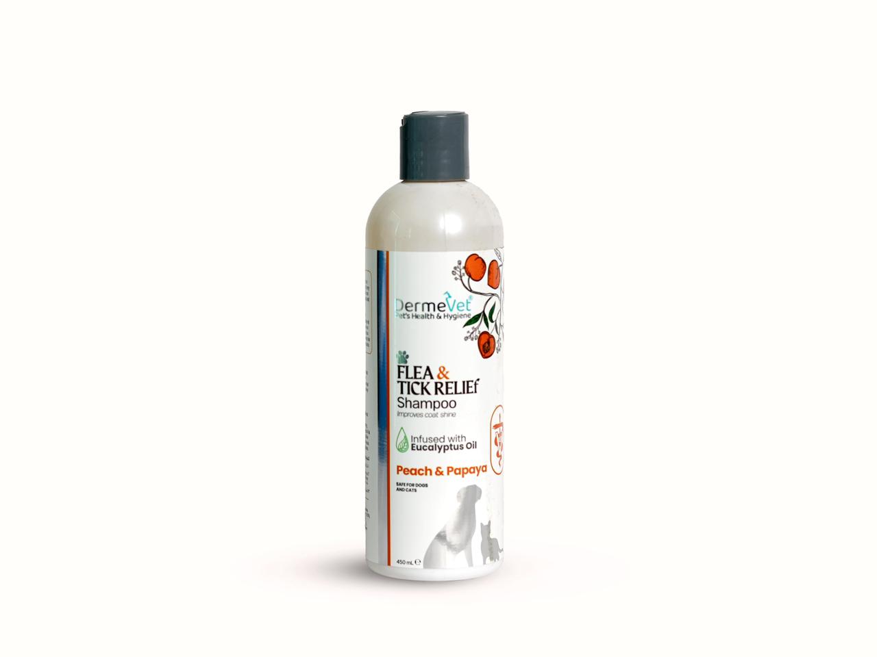 Shampoo Peach and Papaya Flea and Tick Relief 450ml