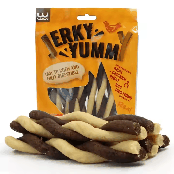 Jerky yummy twist meat sticks - chicken duck flavor