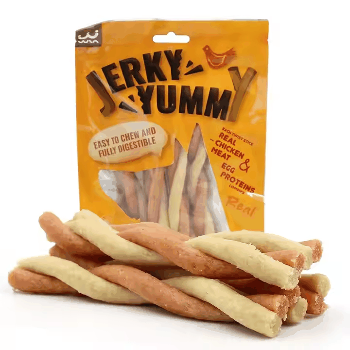 Jerky yummy twist meat sticks- chicken cheese flavor
