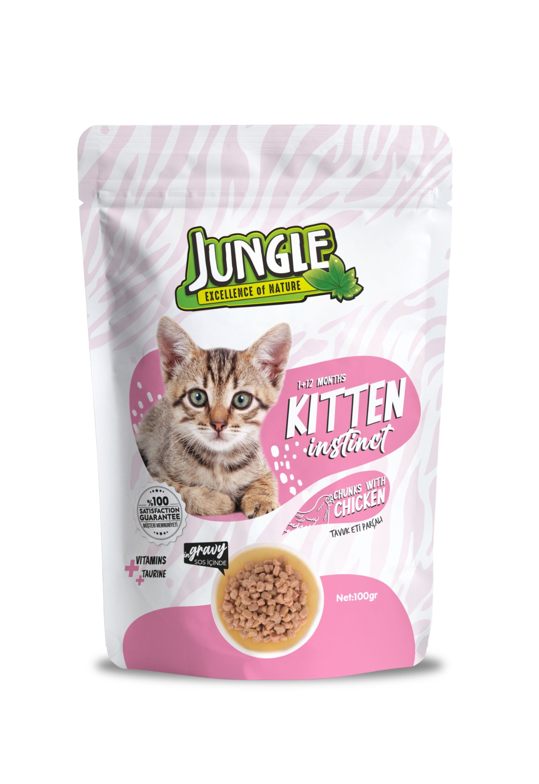 Jungle Pouch 100 g Kitten Chicken in Gravy - 100g