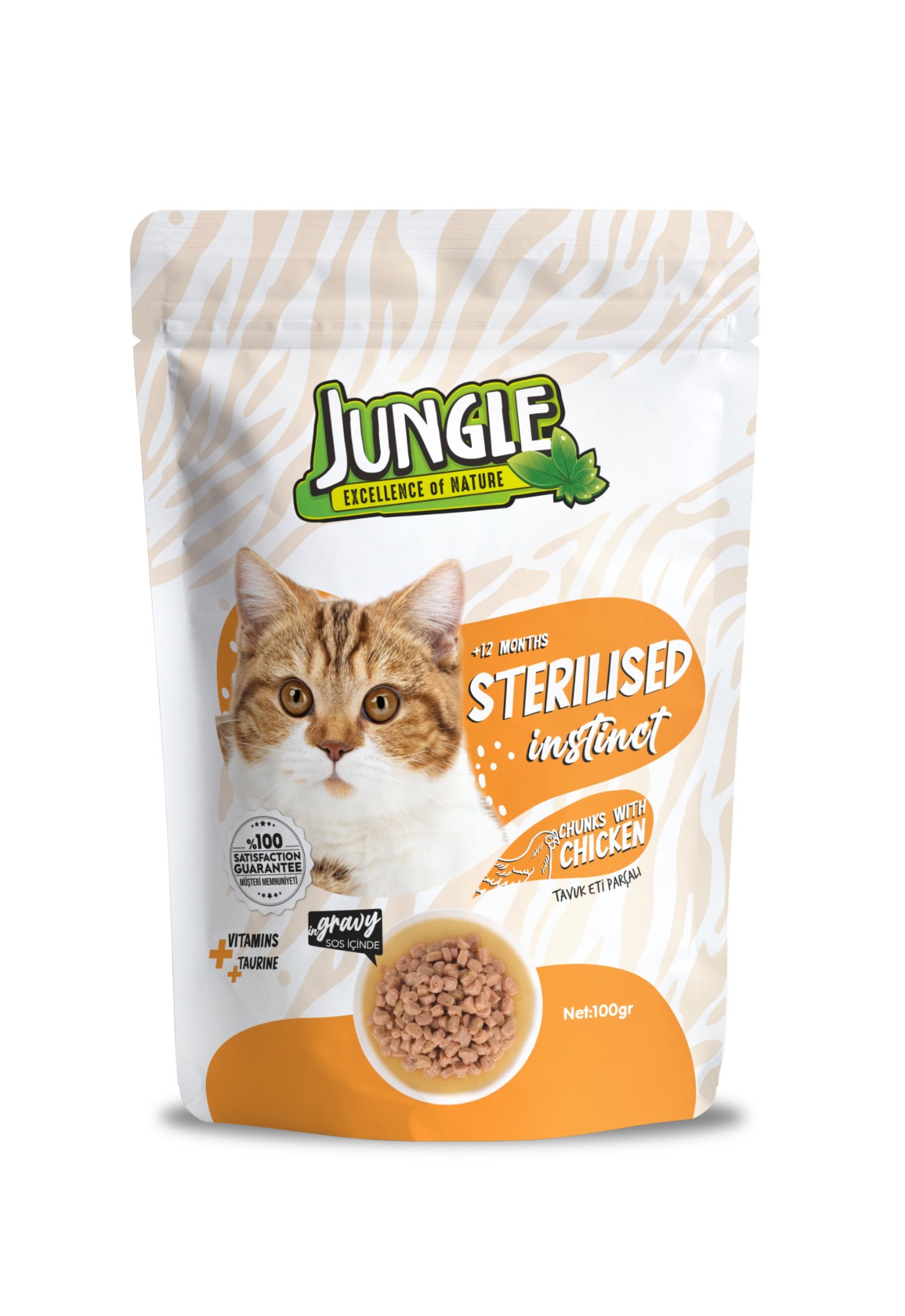 Jungle Pouch 100 g Sterilesed Chicken in Gravy