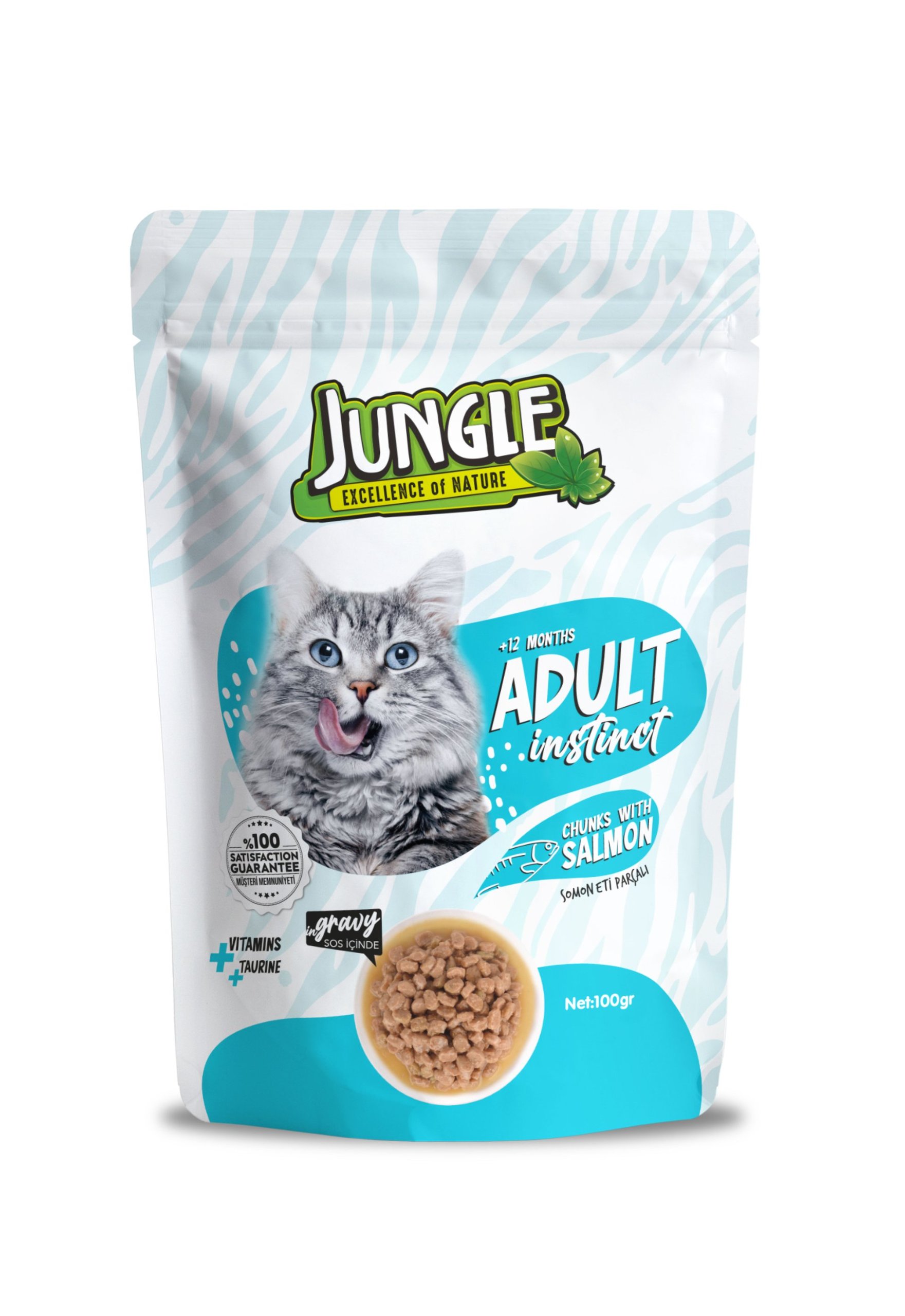 Jungle Pouch 100 g Adult Salmon in Jelly
