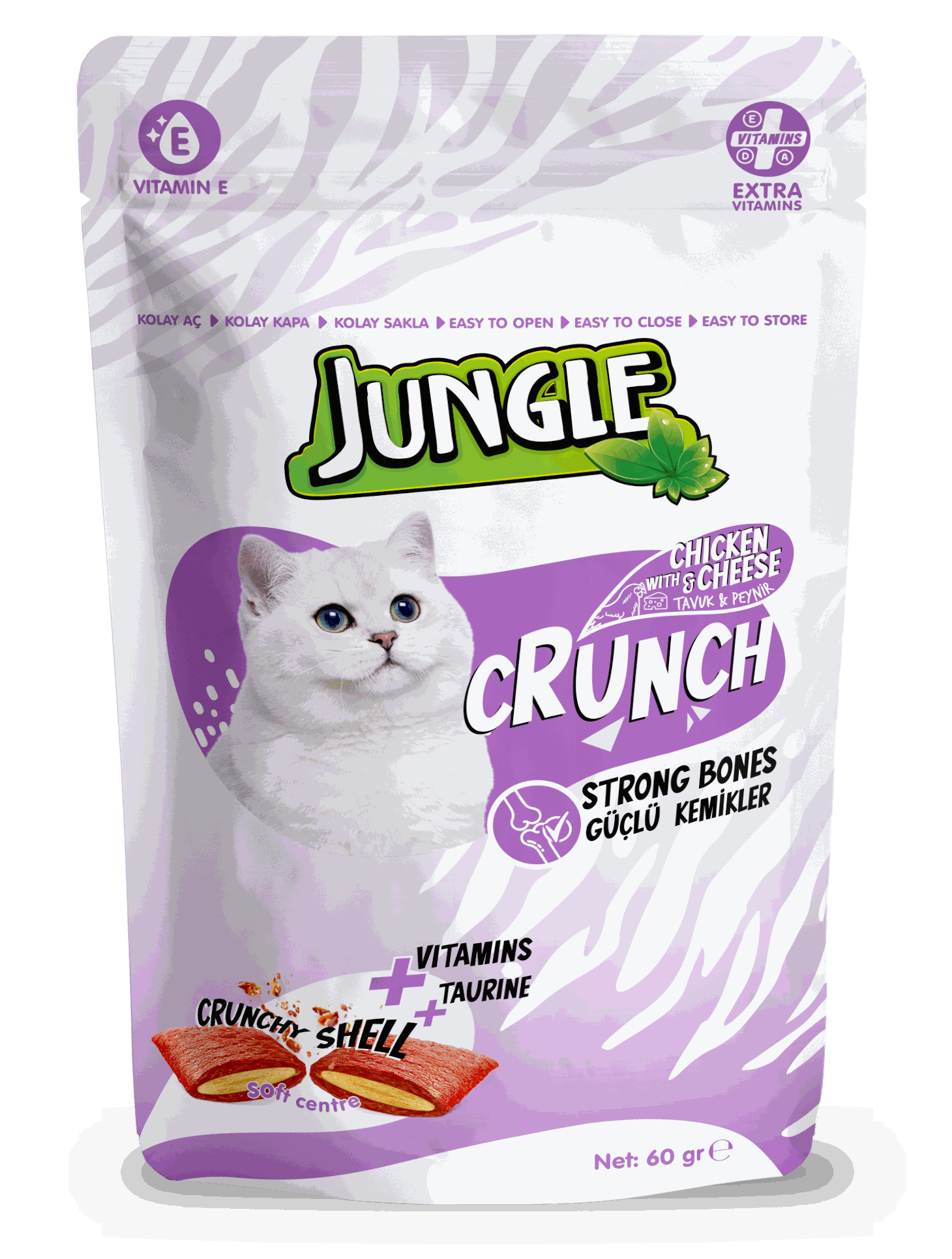 Jungle Cat Crunch ( Strong Bones) Chicken-Cheese-60 g