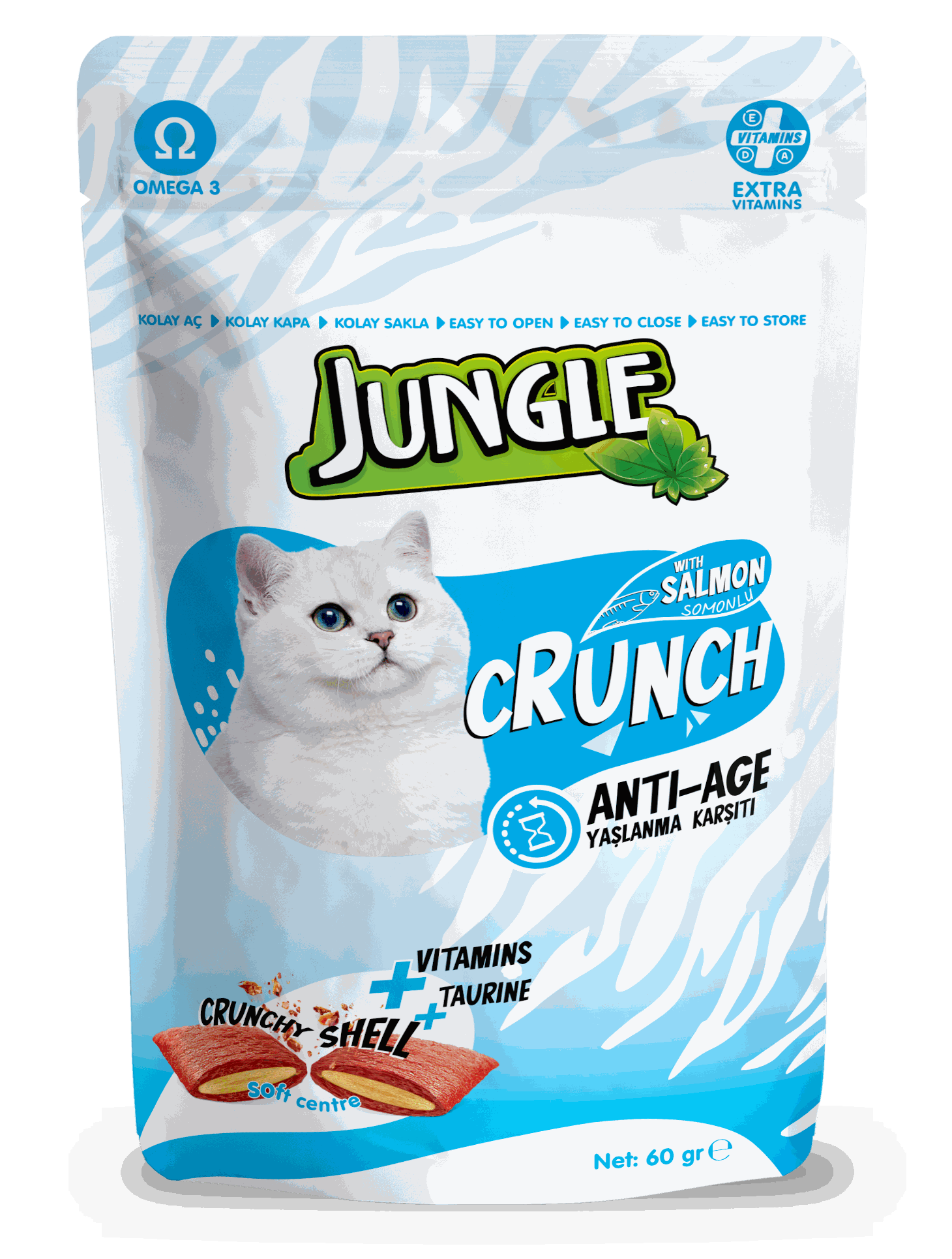 Jungle Cat Crunch ( Anti Age ) Salmon-60g