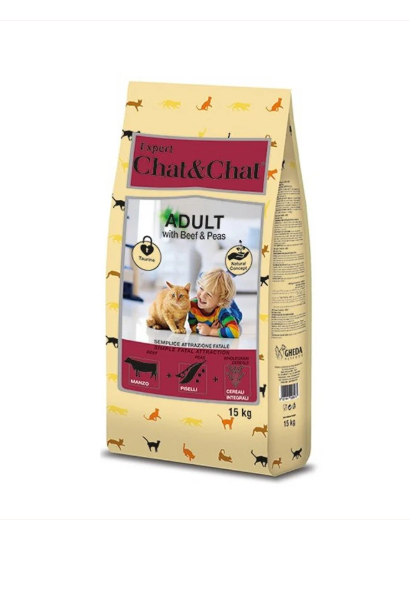 Chat & Chat Expert Adult Beef and Peas 14Kg