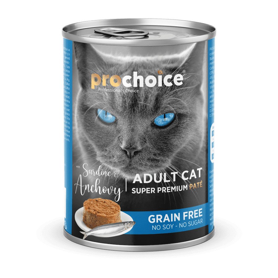 Prochoice Adult Cat Sardines & Anchovy Pate 400Grs