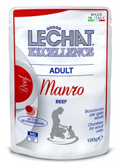 LeChat Excellence Pouche Adult Beef 100g