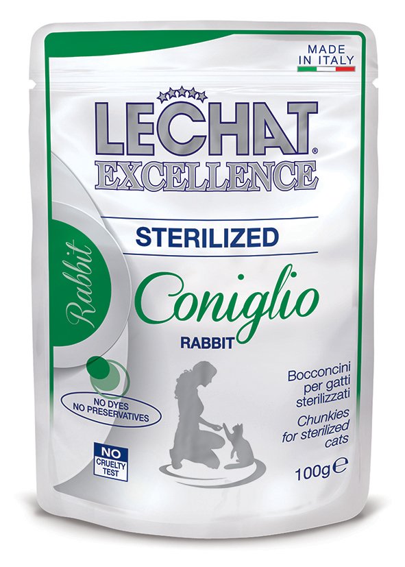 LeChat Excellence Pouche Sterilized Rabbit 100g