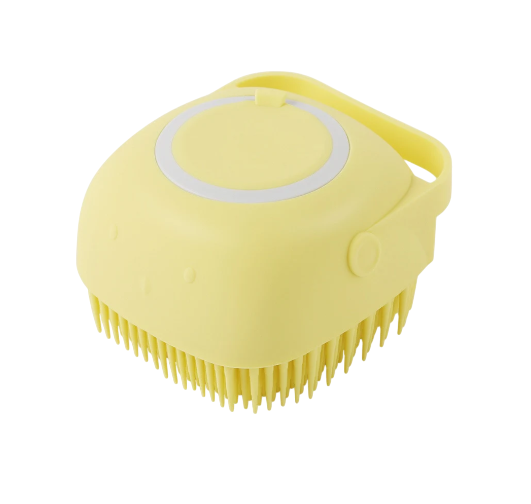 Yellow Silicone Massage Bath Brush