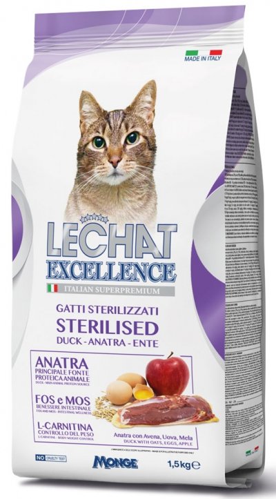 LeChat Excellence Pouche Sterilized Duck 100g