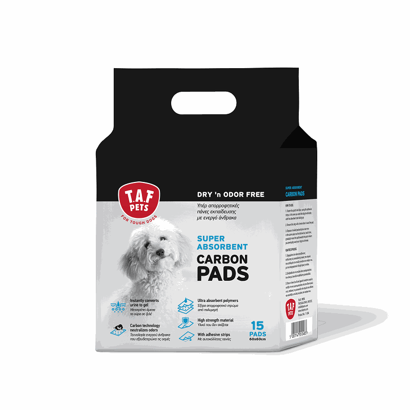 TAF Carbon Pads 60X60cm 15pcs Adhesive Strips 40gr/SAP 3gr-600ml