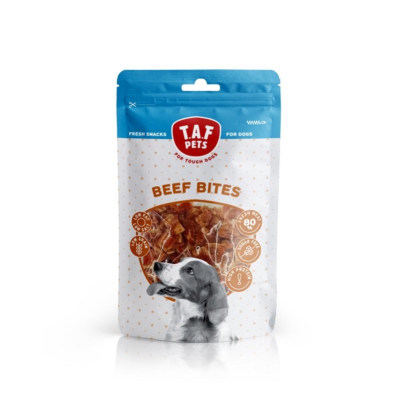 TAF Pets Fresh Dog Treats Beef Bites- 75g